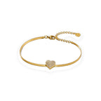 Golden Heart Bracelet - Zari and Zevar