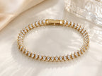 Golden Marquise Tennis Bracelet - Zari and Zevar