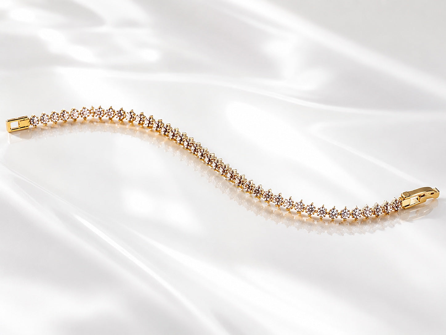 Golden Marquise Tennis Bracelet - Zari and Zevar