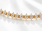 Golden Marquise Tennis Bracelet - Zari and Zevar
