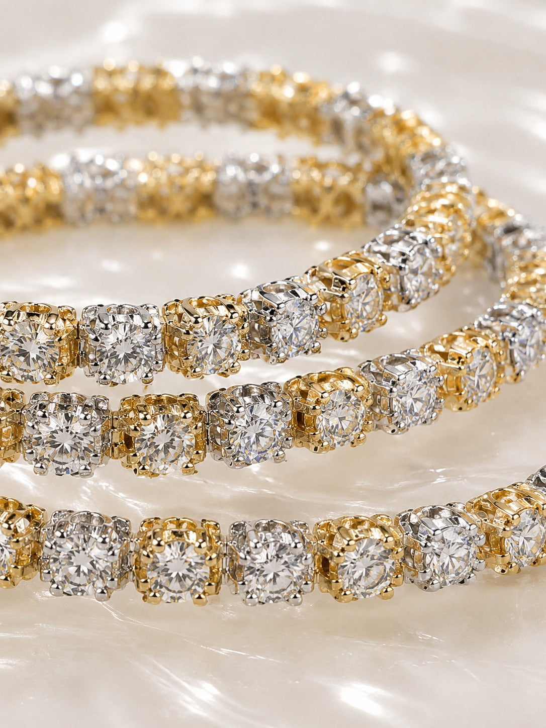 Golden Silver Bangles - Zari and Zevar