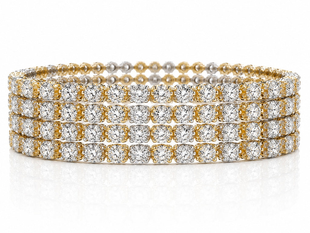 Golden Silver Bangles - Zari and Zevar