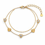 Heart Charm Stone Bracelet - Zari and Zevar