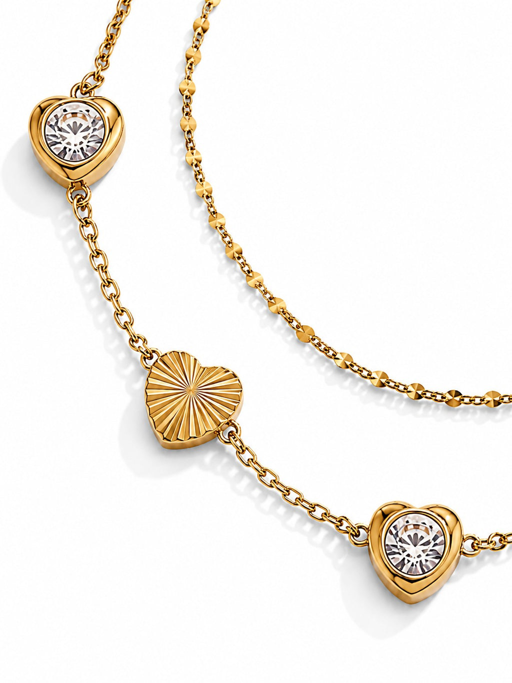 Heart Charm Stone Bracelet - Zari and Zevar