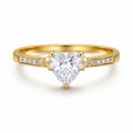 Heart-Cut Solitaire Gold Ring - Zari and Zevar