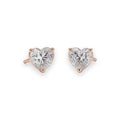 Heart Solitaire Studs - Zari and Zevar