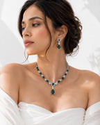 Imperial Emerald Pear Set - Zari and Zevar