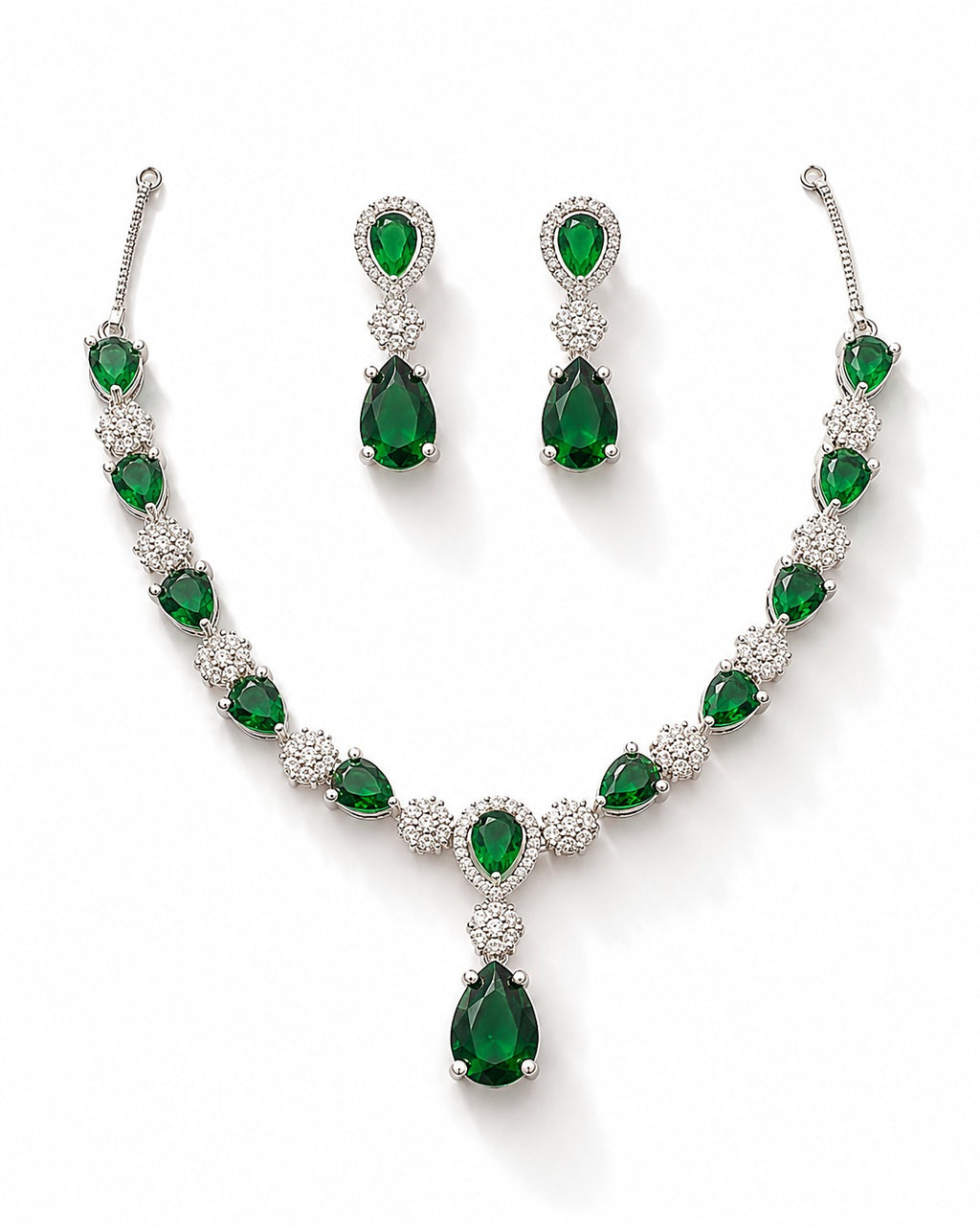 Imperial Emerald Pear Set - Zari and Zevar