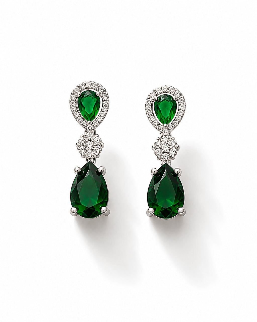 Imperial Emerald Pear Set - Zari and Zevar