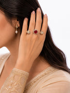 Imperial Ruby Stone Ring - Zari and Zevar