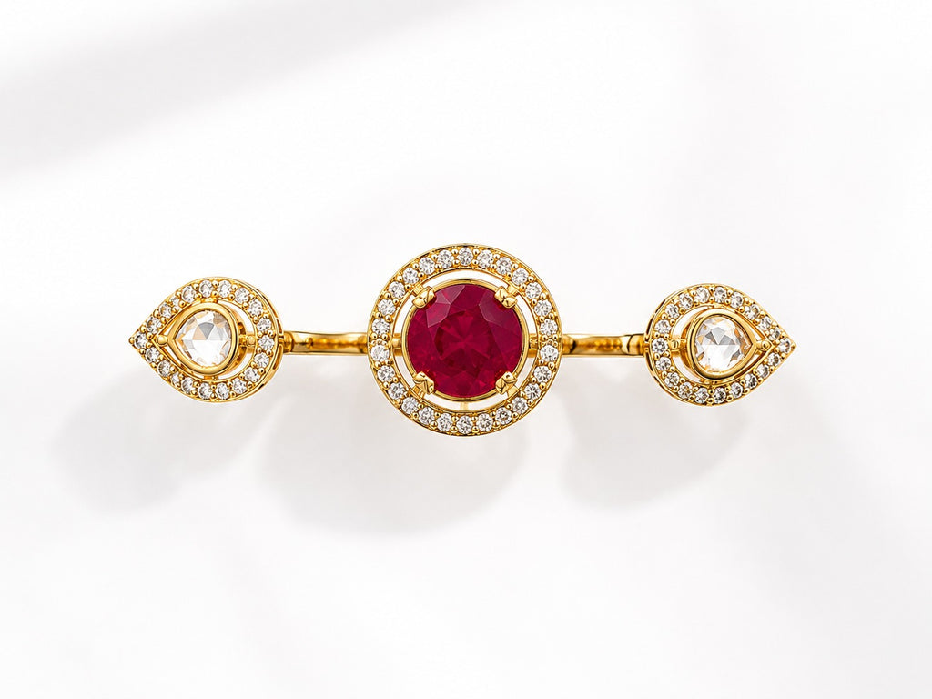 Imperial Ruby Stone Ring - Zari and Zevar