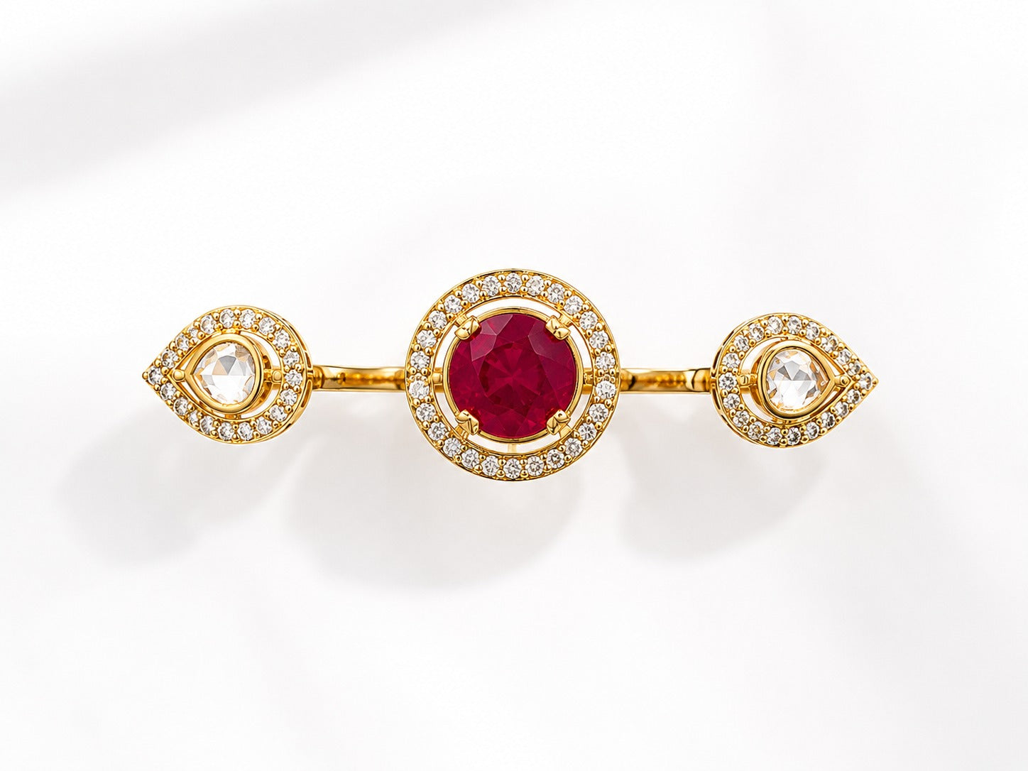 Imperial Ruby Stone Ring - Zari and Zevar