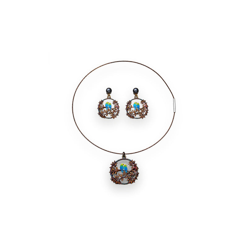 Iris and Branch Silver Set - Zari and Zevar