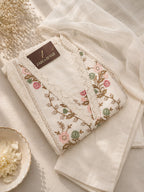 Ivory Blossom Kurti Set - Zari and Zevar