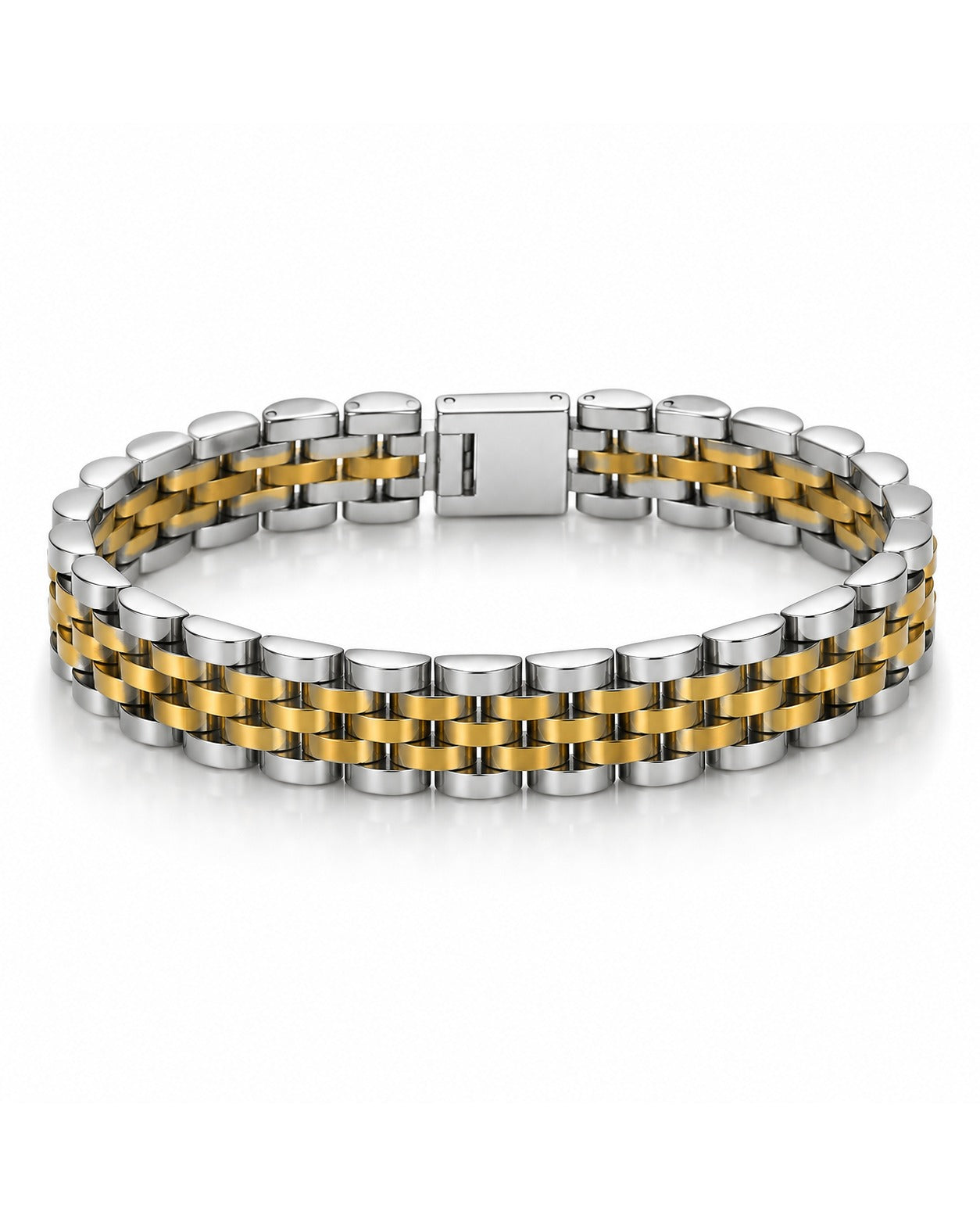 Jubilee Gold Silver Link Bracelet - Zari and Zevar