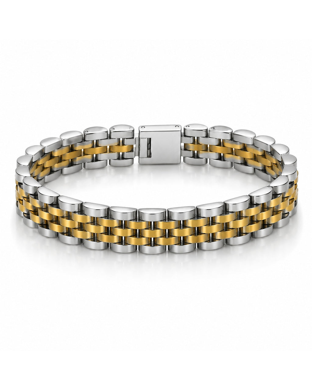 Jubilee Gold Silver Link Bracelet - Zari and Zevar