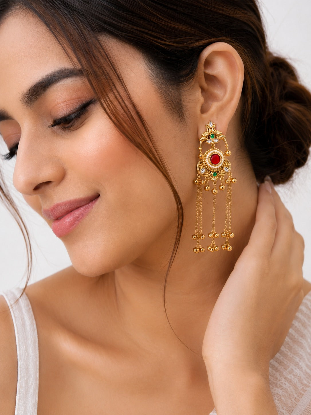 Kashmiri Earrings - Zari and Zevar