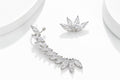 Marquise Blossom Earcuff & Stud Set - Zari and Zevar