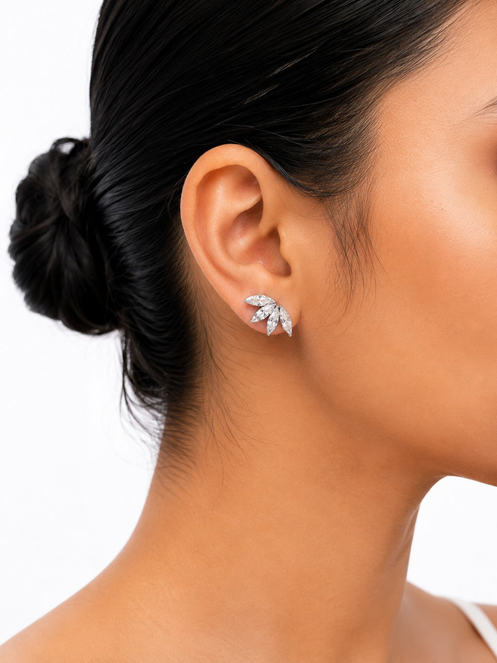Marquise Blossom Earcuff & Stud Set - Zari and Zevar