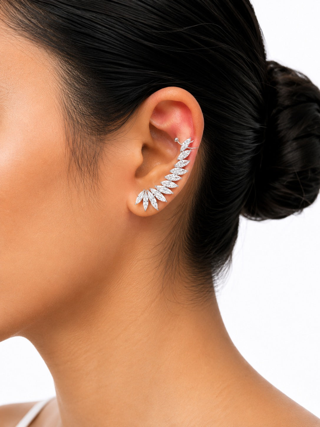 Marquise Blossom Earcuff & Stud Set - Zari and Zevar