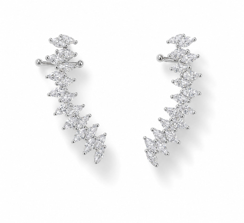 Marquise Chevron Earcuff - Zari and Zevar