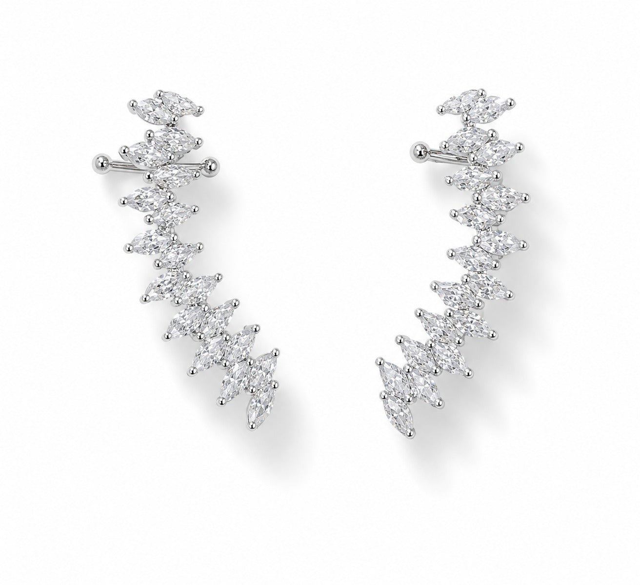 Marquise Chevron Earcuff - Zari and Zevar