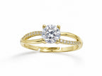 Modern Infinity Solitaire Gold Ring - Zari and Zevar