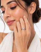 Modern Infinity Solitaire Silver Ring - Zari and Zevar