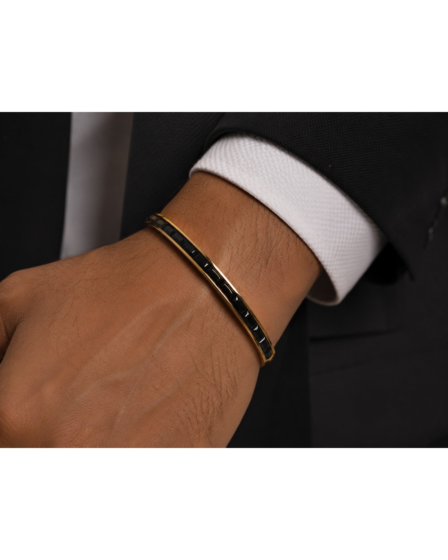 Onyx Edge Channel Bracelet - Zari and Zevar