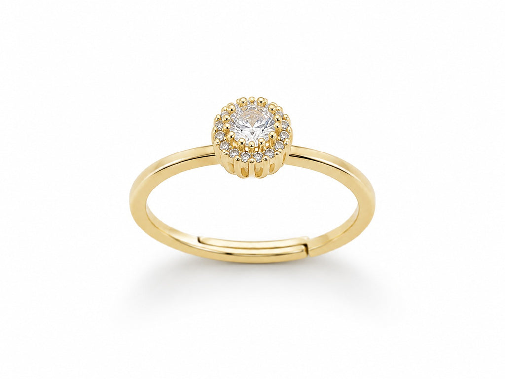 Oval Ruby Halo Ring - Zari and Zevar