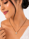 Pear Cut Mangalsutra Set - Zari and Zevar