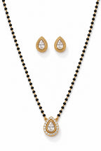 Pear Cut Mangalsutra Set - Zari and Zevar