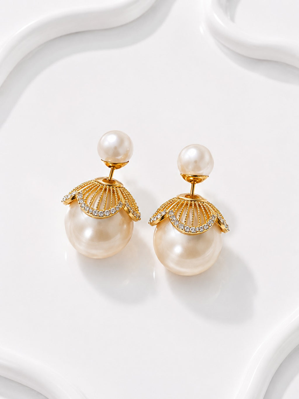 Pearl Drop Earrings - Zari and Zevar