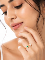 Pearl Leaf Open Ring - Zari and Zevar