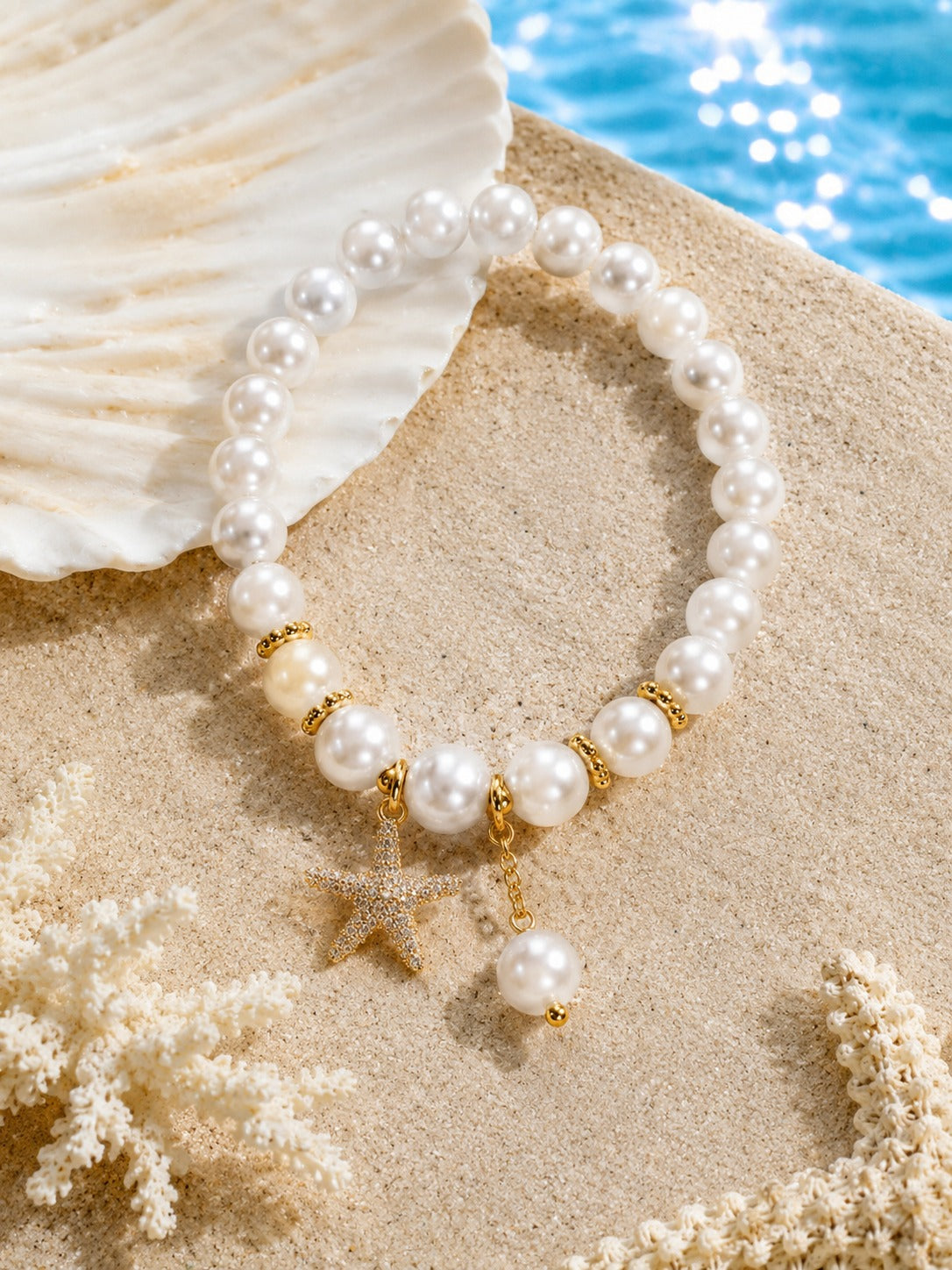 Pearl Starfish Bracelet - Zari and Zevar