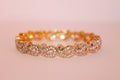 Rose-gold pave crystal tennis bracelet