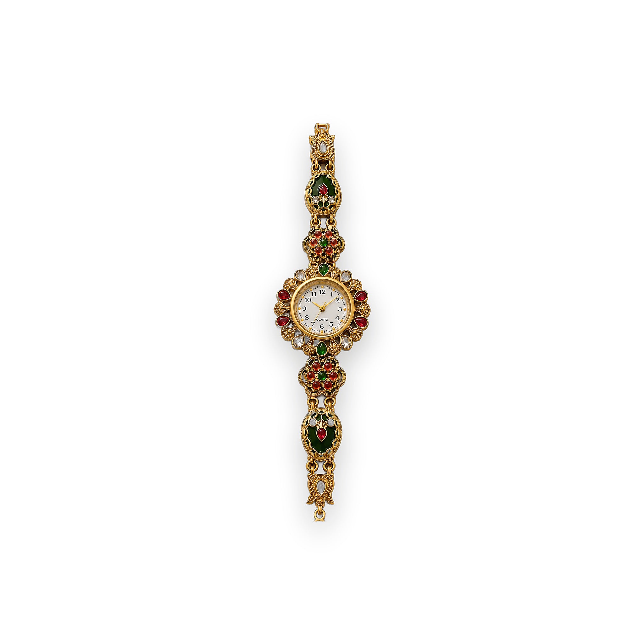 Rajwadi Floral Watch - Zari and Zevar
