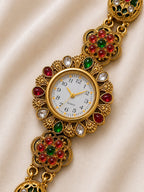 Rajwadi Floral Watch - Zari and Zevar