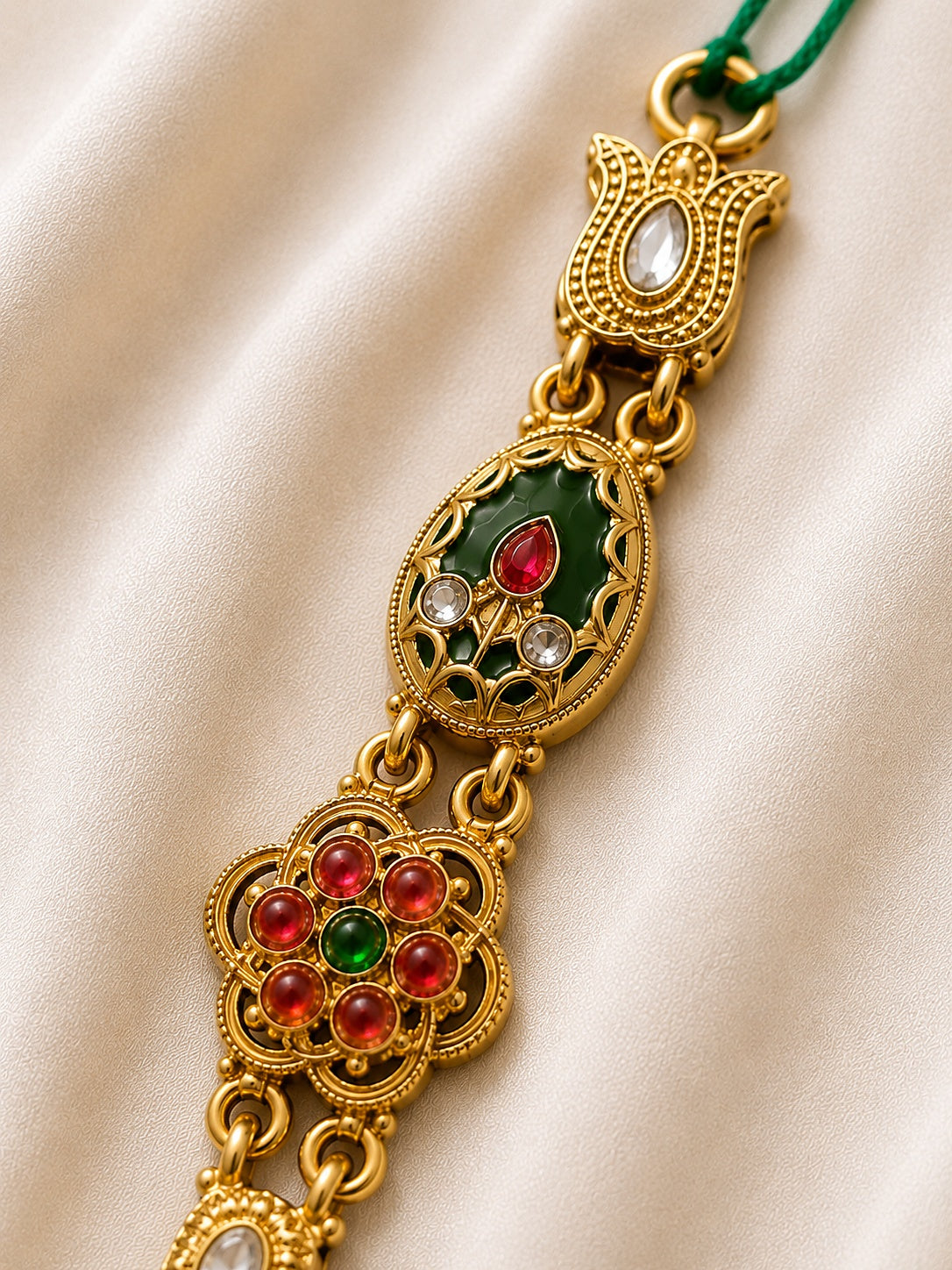 Rajwadi Floral Watch - Zari and Zevar