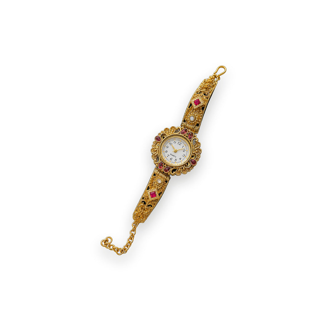 Rajwadi Ruby Watch - Zari and Zevar