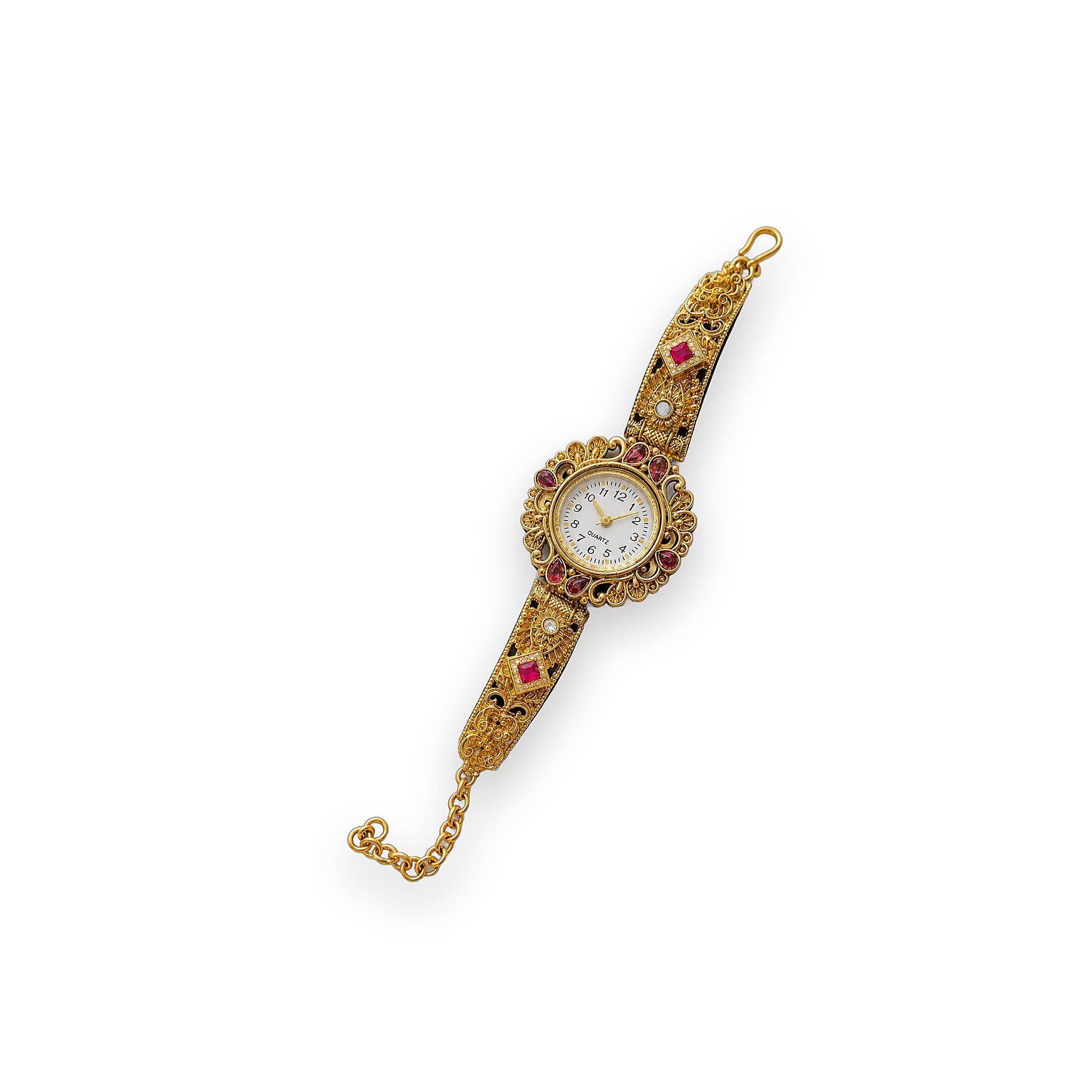 Rajwadi Ruby Watch - Zari and Zevar