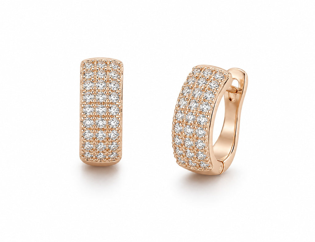 Rosewood Brilliance Hoops - Zari and Zevar