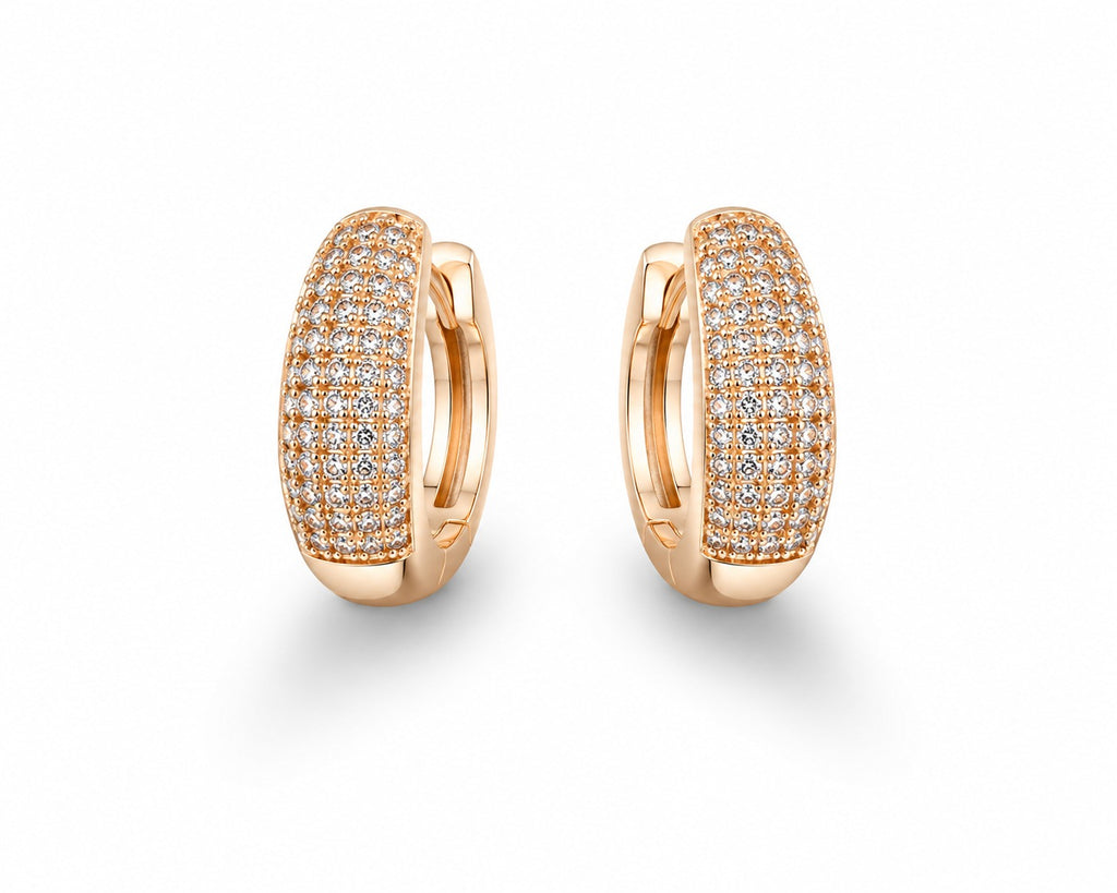Rosewood Glimmer Hoops - Zari and Zevar