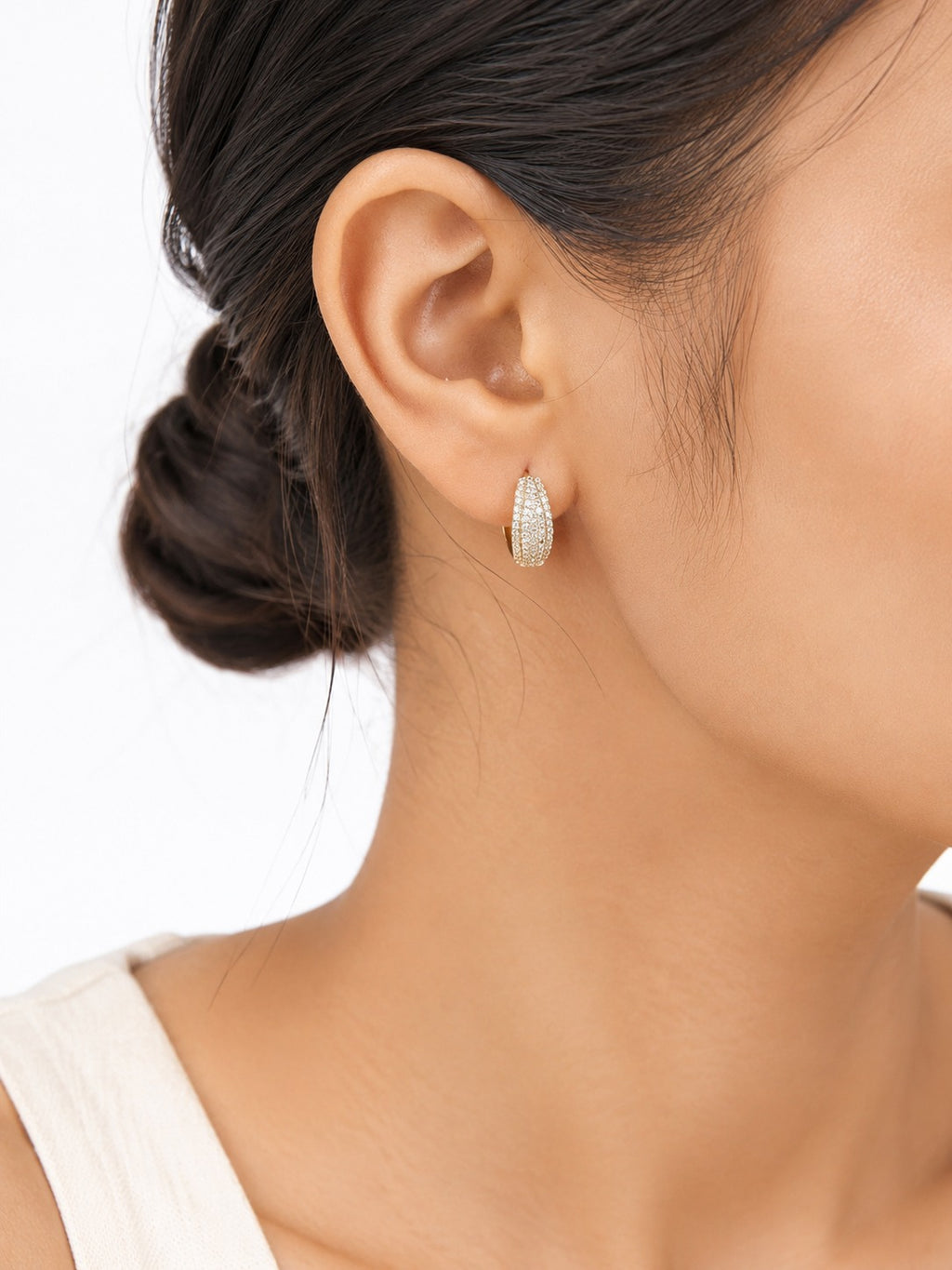 Rosewood Glimmer Hoops - Zari and Zevar