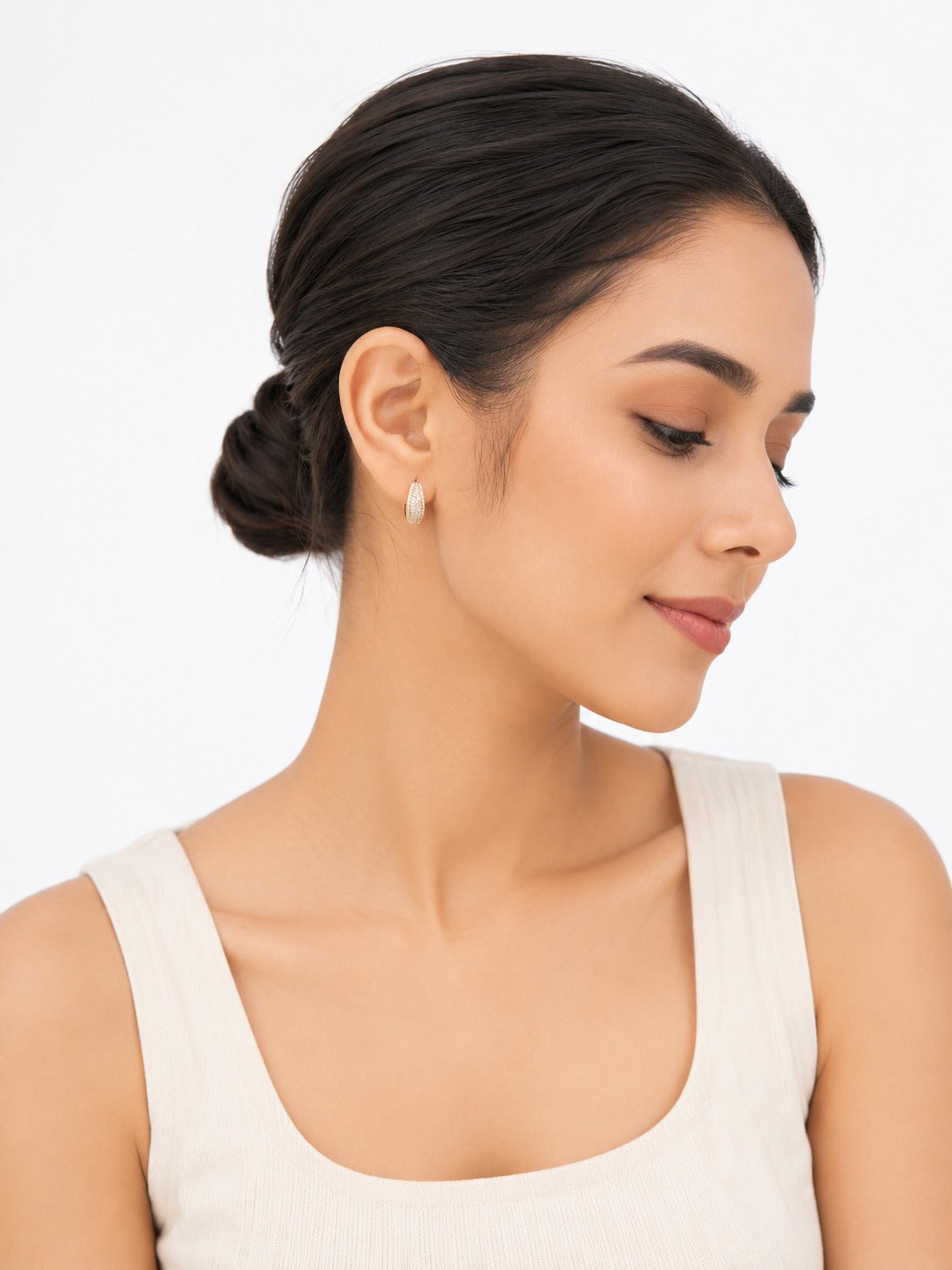 Rosewood Glimmer Hoops - Zari and Zevar