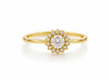 Round Cluster Floral Gold Ring - Zari and Zevar