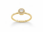 Round Cluster Floral Gold Ring - Zari and Zevar