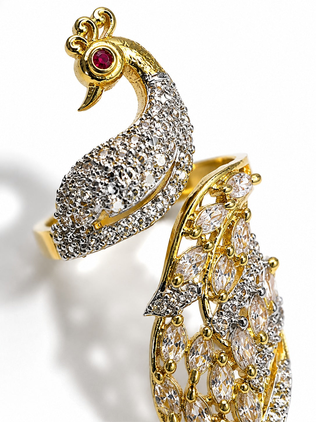 Royal Peacock Diamond Ring - Zari and Zevar