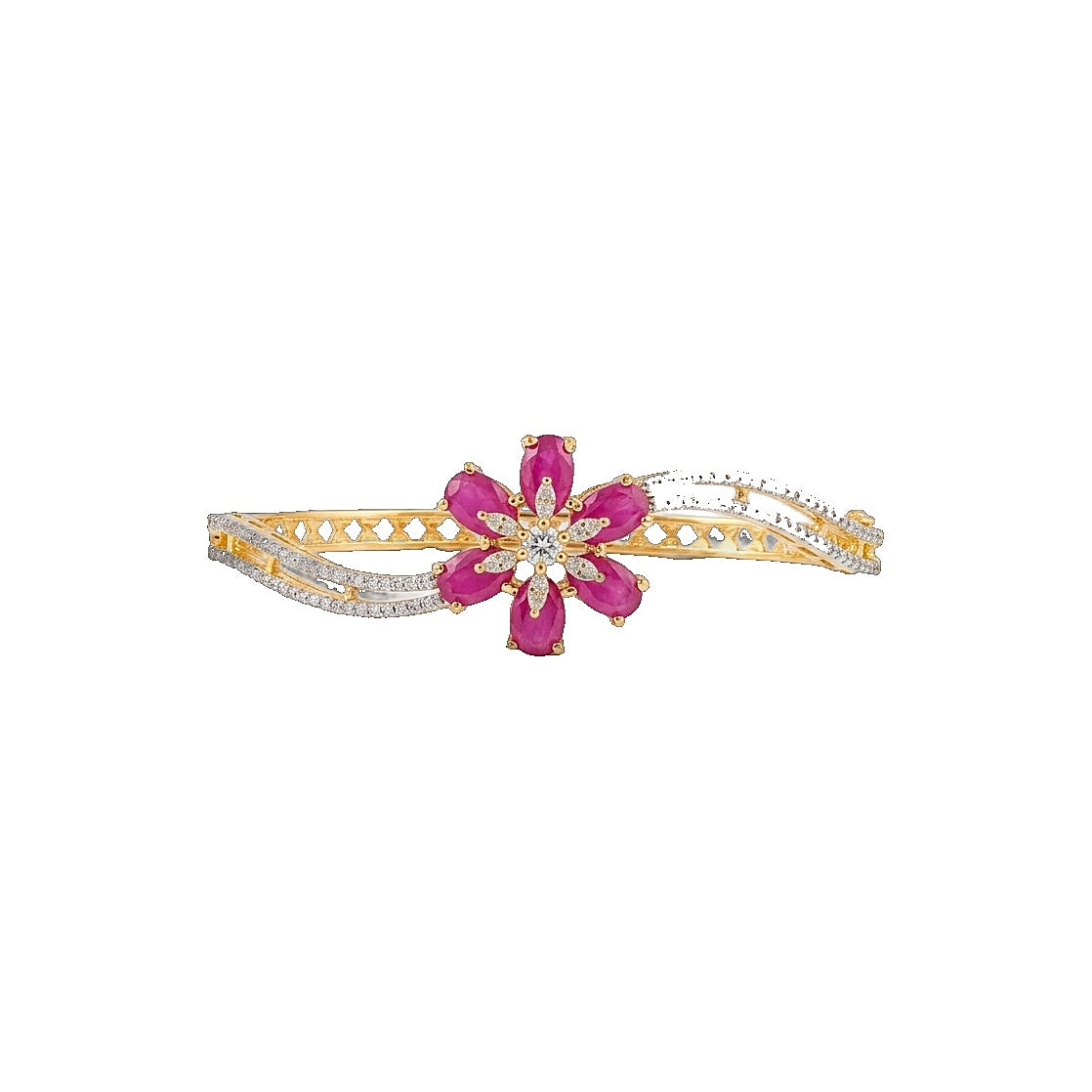 Ruby Blossom Bracelet - Zari and Zevar