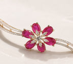 Ruby Blossom Bracelet - Zari and Zevar